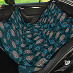 Blue Sea Turtle Pattern Print Pet Car Back Seat Cover