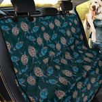 Blue Sea Turtle Pattern Print Pet Car Back Seat Cover