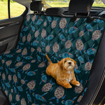 Blue Sea Turtle Pattern Print Pet Car Back Seat Cover