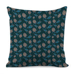 Blue Sea Turtle Pattern Print Pillow Cover