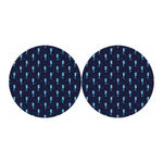 Blue Seahorse Pattern Print Car Coasters