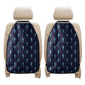 Blue Seahorse Pattern Print Car Seat Organizers