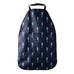 Blue Seahorse Pattern Print Car Seat Organizers