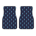 Blue Seahorse Pattern Print Front Car Floor Mats