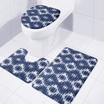 Blue Shibori Print 3 Piece Bath Mat Set