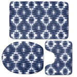 Blue Shibori Print 3 Piece Bath Mat Set
