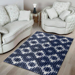 Blue Shibori Print Area Rug