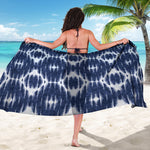 Blue Shibori Print Beach Sarong Wrap