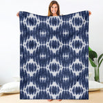 Blue Shibori Print Blanket