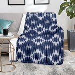 Blue Shibori Print Blanket