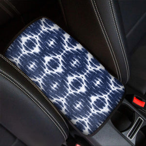 Blue Shibori Print Car Center Console Cover