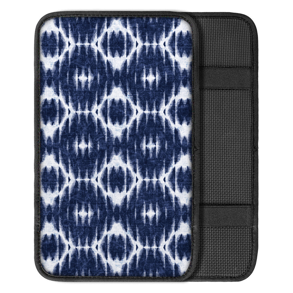 Blue Shibori Print Car Center Console Cover