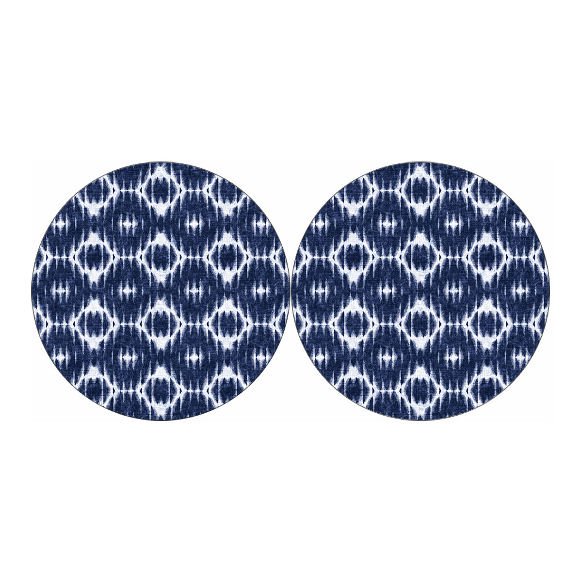 Blue Shibori Print Car Coasters