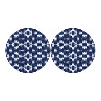 Blue Shibori Print Car Coasters