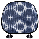 Blue Shibori Print Car Headrest Covers