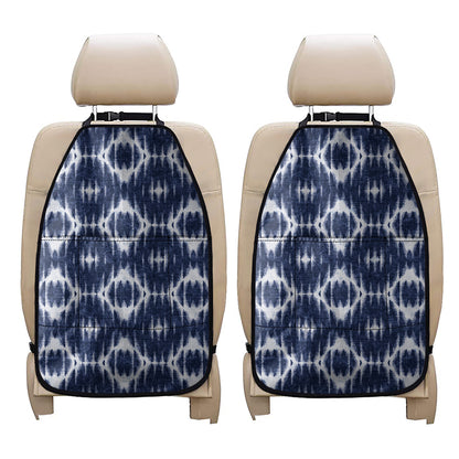 Blue Shibori Print Car Seat Organizers