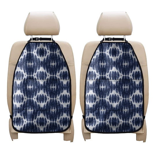 Blue Shibori Print Car Seat Organizers