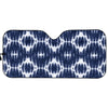 Blue Shibori Print Car Sun Shade