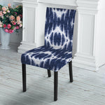 Blue Shibori Print Dining Chair Slipcover