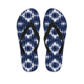 Blue Shibori Print Flip Flops