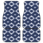 Blue Shibori Print Front and Back Car Floor Mats