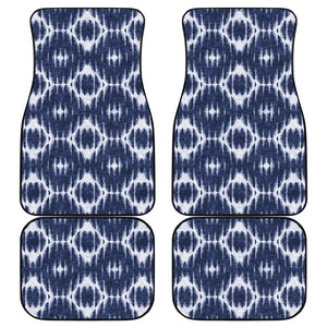 Blue Shibori Print Front and Back Car Floor Mats