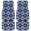 Blue Shibori Print Front and Back Car Floor Mats