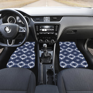 Blue Shibori Print Front and Back Car Floor Mats