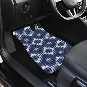 Blue Shibori Print Front and Back Car Floor Mats