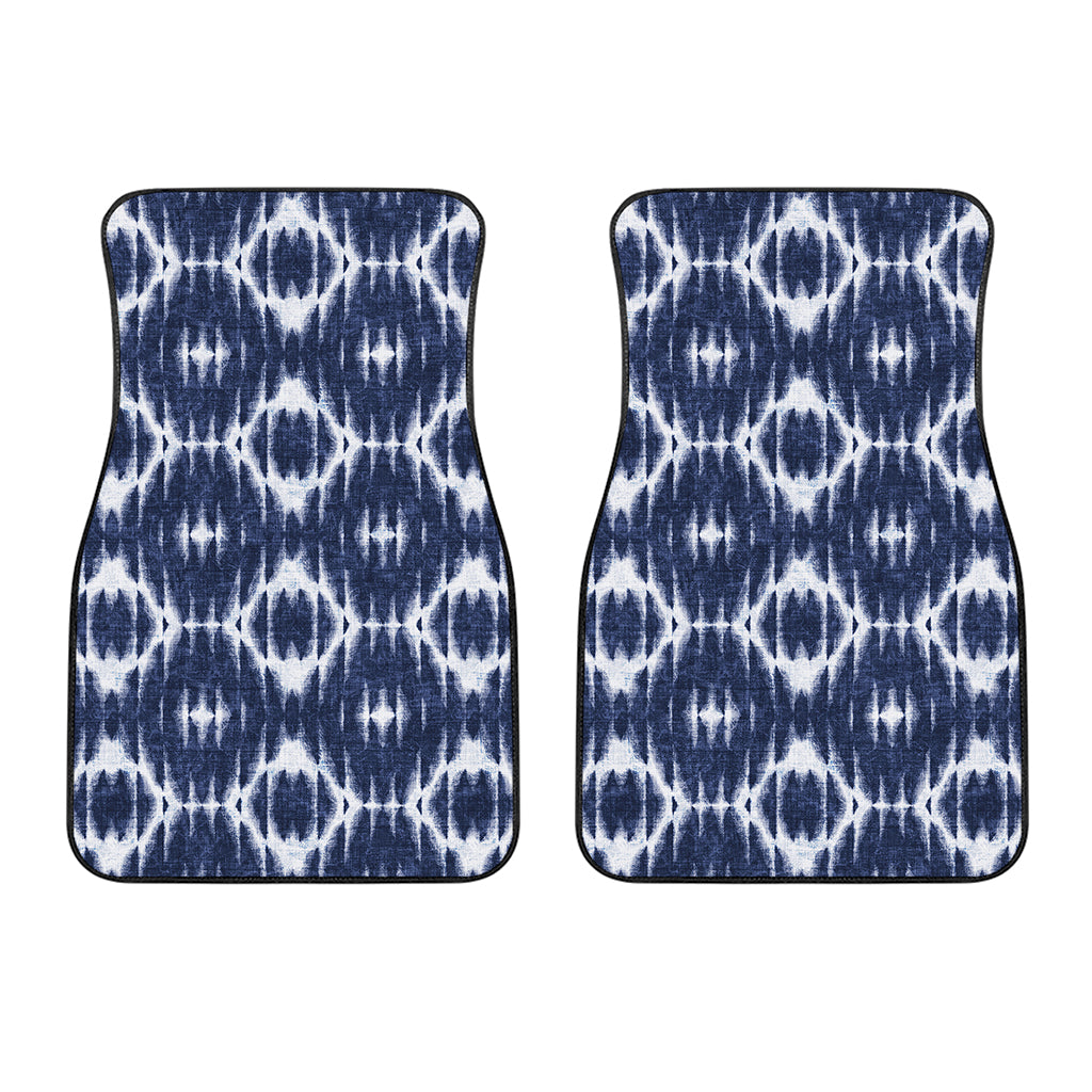 Blue Shibori Print Front Car Floor Mats