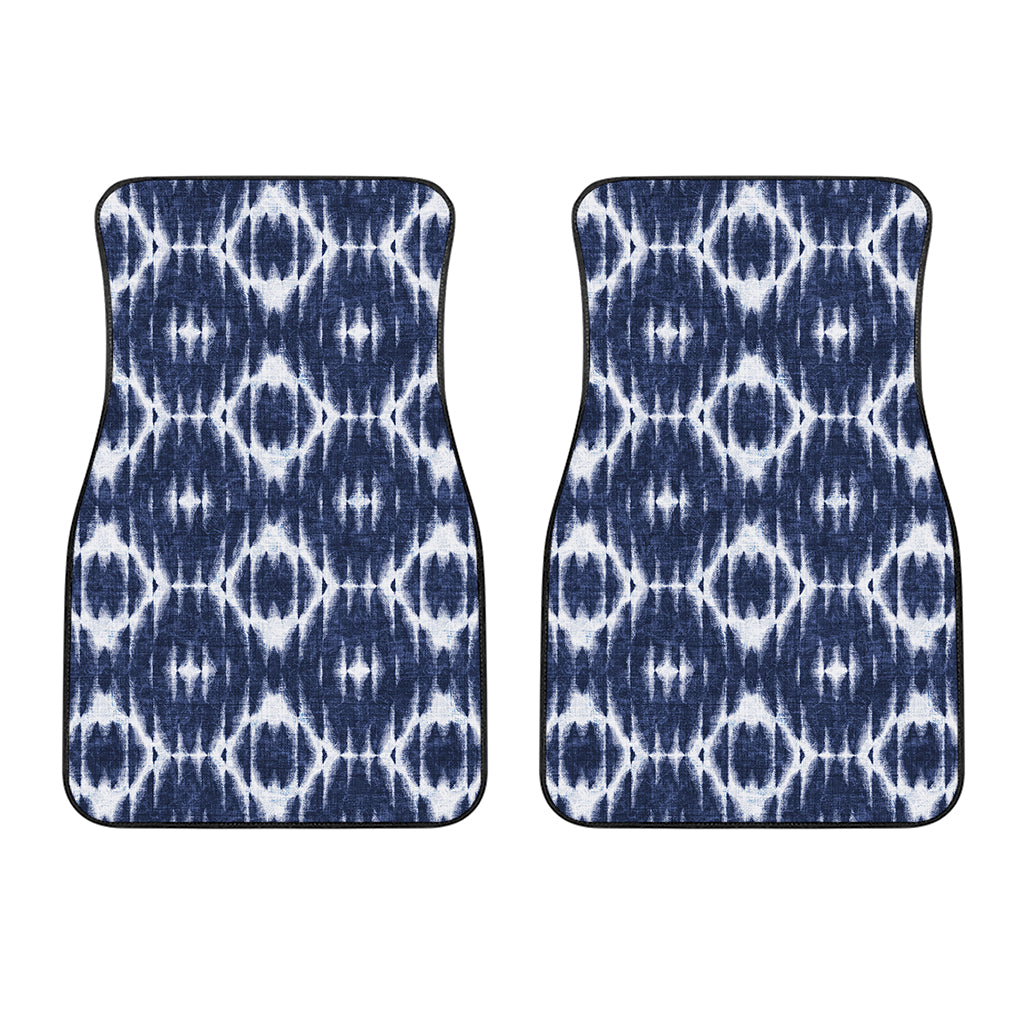 Blue Shibori Print Front Car Floor Mats