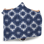 Blue Shibori Print Hooded Blanket