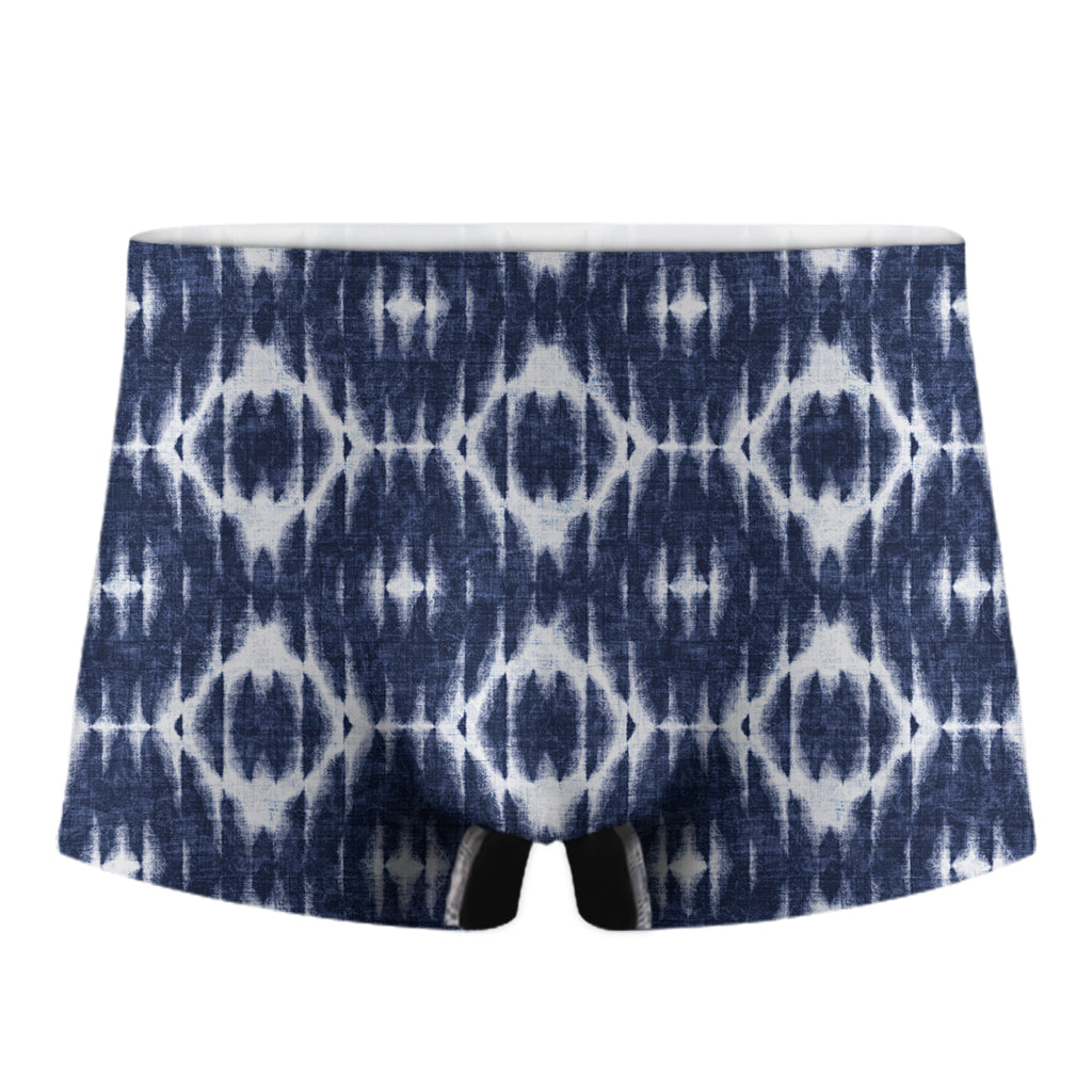 Blue Shibori Print Men's Boxer Briefs