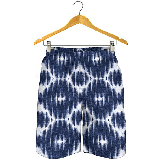 Blue Shibori Print Men's Shorts