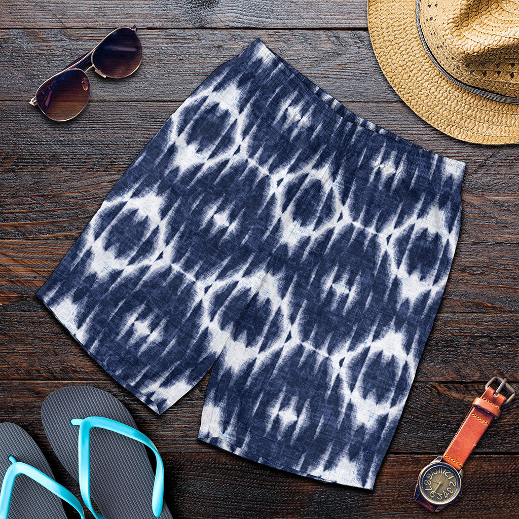 Blue Shibori Print Men's Shorts