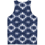 Blue Shibori Print Men's Tank Top