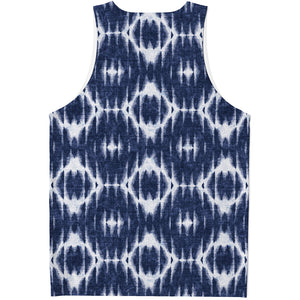 Blue Shibori Print Men's Tank Top