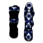 Blue Shibori Print Muay Thai Shin Guard