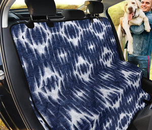 Blue Shibori Print Pet Car Back Seat Cover