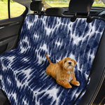 Blue Shibori Print Pet Car Back Seat Cover