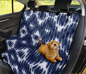 Blue Shibori Print Pet Car Back Seat Cover