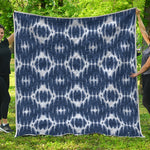 Blue Shibori Print Quilt