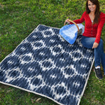 Blue Shibori Print Quilt