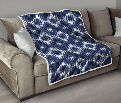 Blue Shibori Print Quilt
