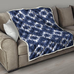 Blue Shibori Print Quilt