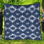 Blue Shibori Print Quilt