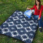 Blue Shibori Print Quilt