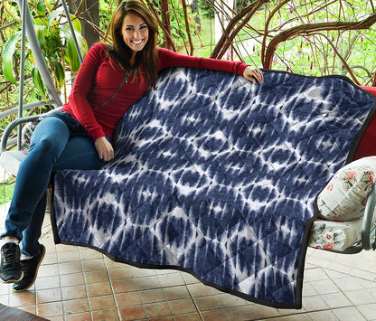Blue Shibori Print Quilt