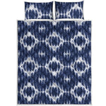 Blue Shibori Print Quilt Bed Set