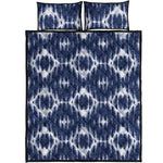 Blue Shibori Print Quilt Bed Set